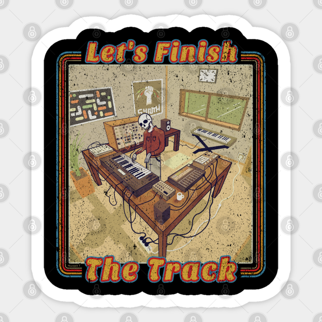 Electronic Musician and Music Producer Synthesizer Sticker TeePublic